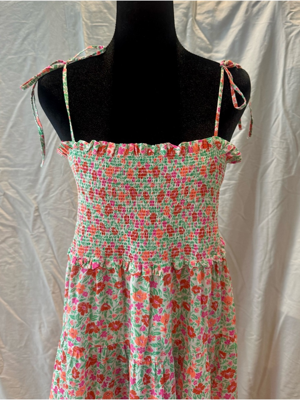 J. Crew Cotton voile smocked dress in storybook floral - Picture 3 of 9